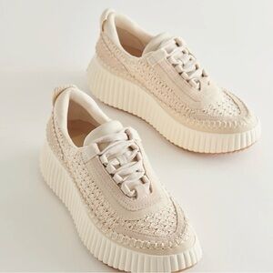 Women's Cream Boutique Woven Sneakers